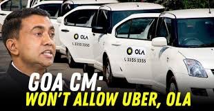 no ola uber in Goa